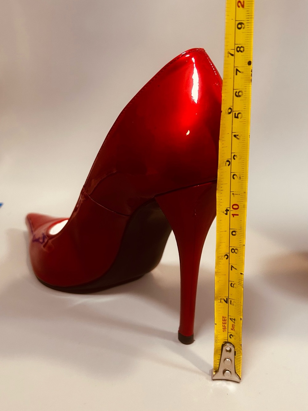 (10+) 15yo Box Stuart Weitzman Fever2 Red Quasar Patent Pointed-Toe Stiletto 12 - Picture 11 of 11